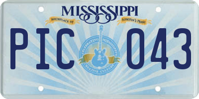 MS license plate PIC043