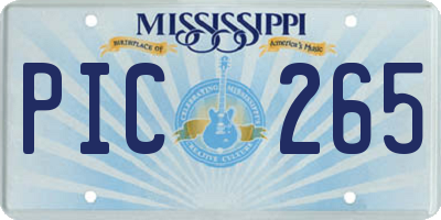 MS license plate PIC265