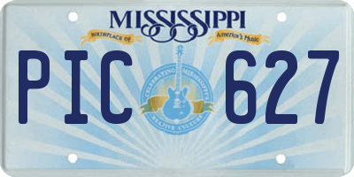 MS license plate PIC627