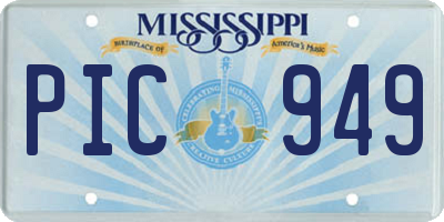 MS license plate PIC949