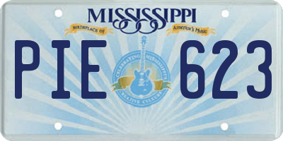 MS license plate PIE623