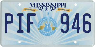 MS license plate PIF946