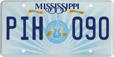MS license plate PIH090