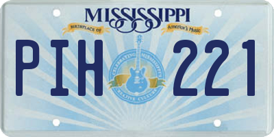 MS license plate PIH221