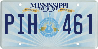 MS license plate PIH461