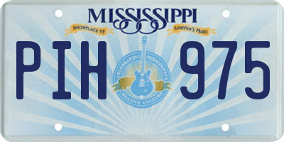MS license plate PIH975