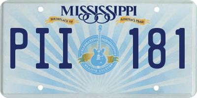 MS license plate PII181