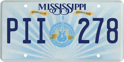 MS license plate PII278