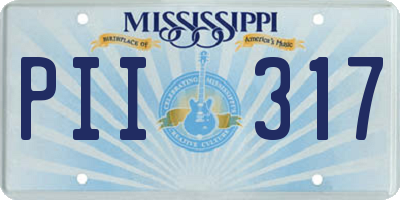 MS license plate PII317