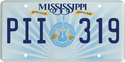 MS license plate PII319