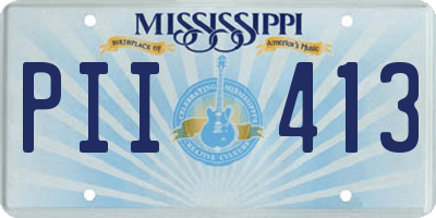 MS license plate PII413