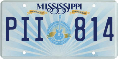 MS license plate PII814