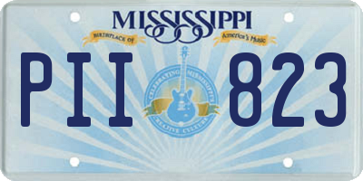 MS license plate PII823