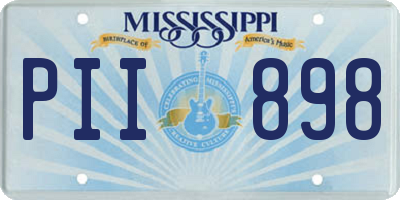 MS license plate PII898