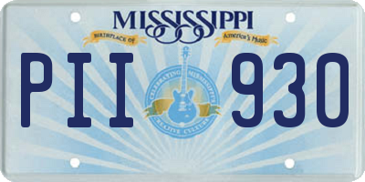 MS license plate PII930