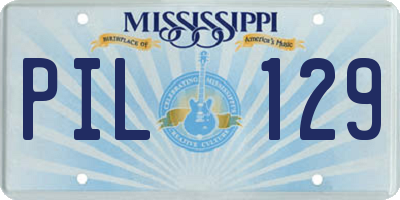 MS license plate PIL129