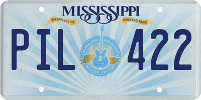 MS license plate PIL422