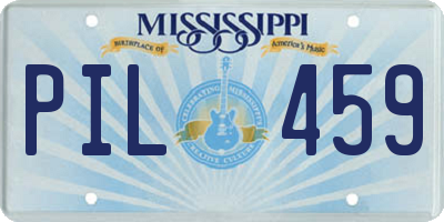 MS license plate PIL459