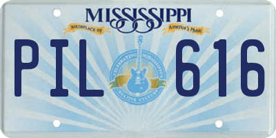 MS license plate PIL616