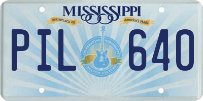 MS license plate PIL640
