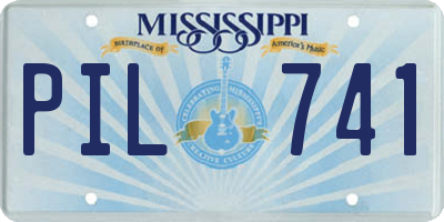 MS license plate PIL741