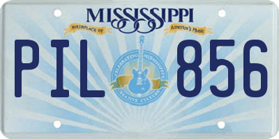 MS license plate PIL856