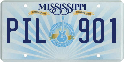 MS license plate PIL901
