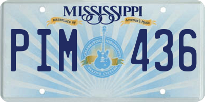 MS license plate PIM436