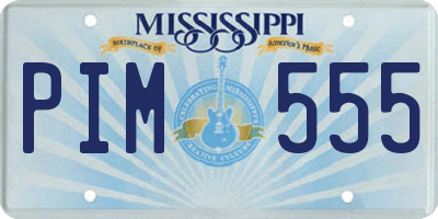 MS license plate PIM555