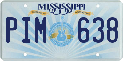 MS license plate PIM638