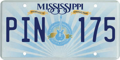 MS license plate PIN175