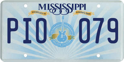 MS license plate PIO079