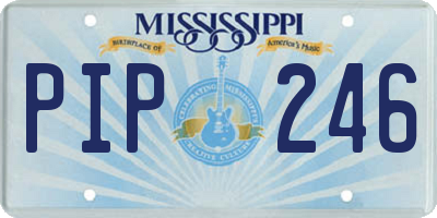 MS license plate PIP246