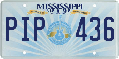 MS license plate PIP436