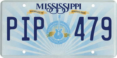 MS license plate PIP479