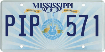 MS license plate PIP571