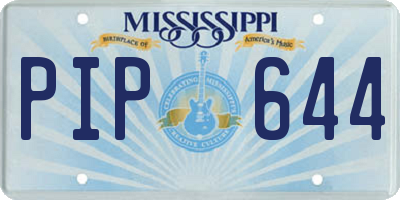 MS license plate PIP644