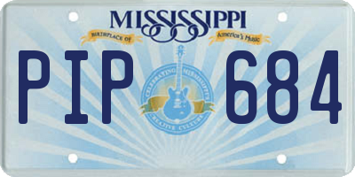 MS license plate PIP684