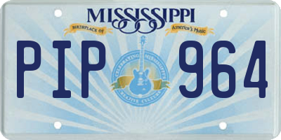 MS license plate PIP964