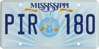 MS license plate PIR180