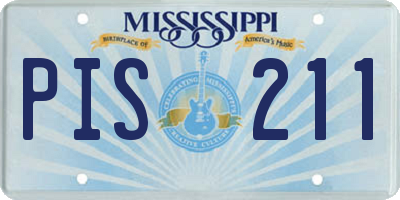 MS license plate PIS211