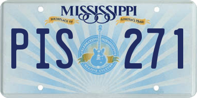 MS license plate PIS271