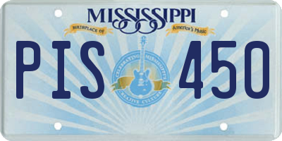 MS license plate PIS450