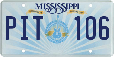 MS license plate PIT106