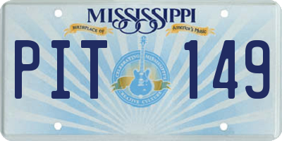 MS license plate PIT149