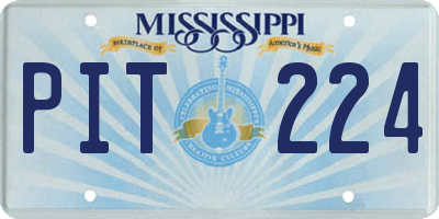 MS license plate PIT224