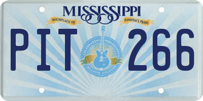 MS license plate PIT266
