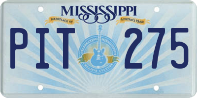 MS license plate PIT275