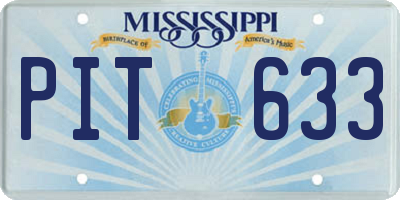 MS license plate PIT633