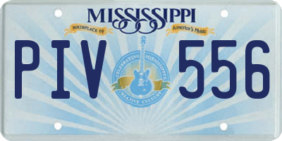 MS license plate PIV556